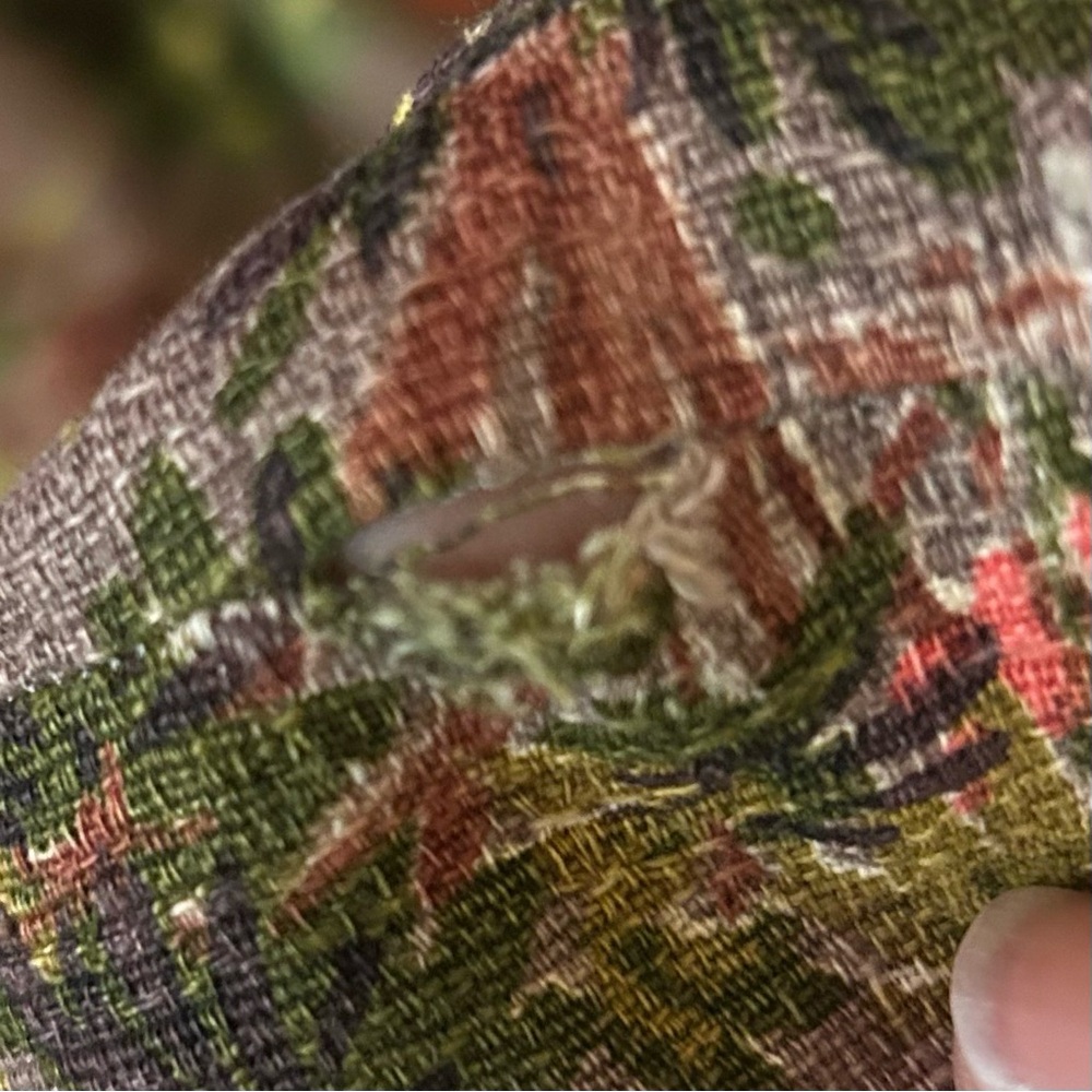 Two Vintage Barkcloth Curtain Panels - Picture 3 of 7